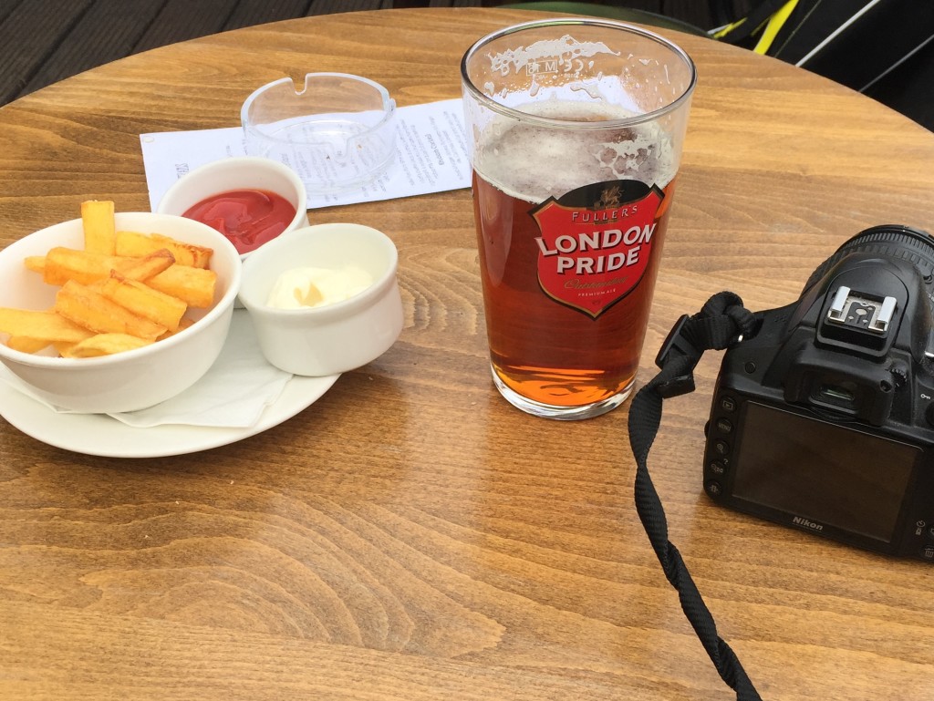 A very decent pint and possibly the best chips in the world